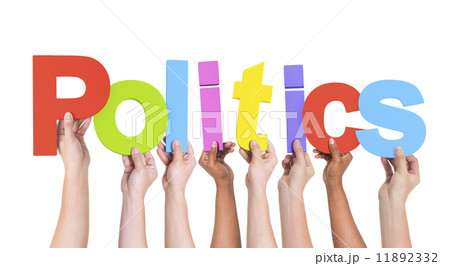 Diverse Hands Holding The Word Politics Diverse Hands Holding The Word Politics 11892332