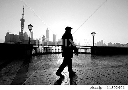 Man walking in Shanghai Man walking in Shanghai 11892401