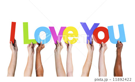 Diverse People Holding the Message I Love You 11892422