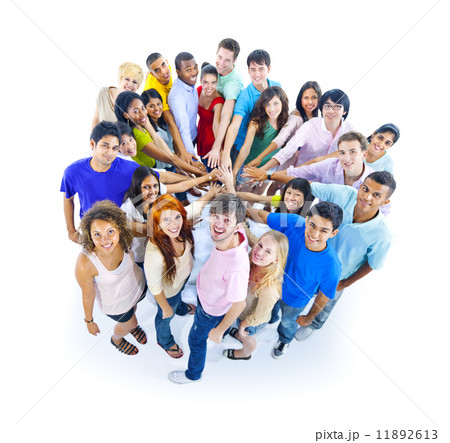 Large Group of People Holding Hand 11892613