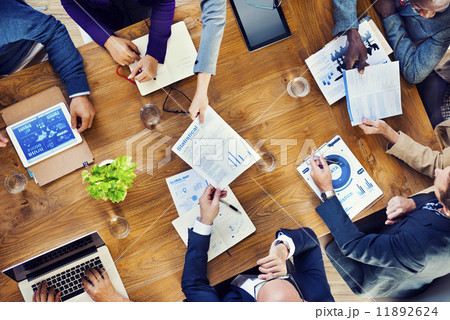 Group of Multiethnic Busy People Working in an Office Group of Multiethnic Busy People Working in an Office 11892624