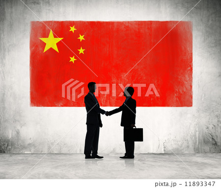 Business people shaking hand in China 11893347