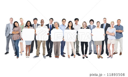 Multi-Ethnic Group Of Business And Casual People Holding 6 Lette Multi-Ethnic Group Of Business And Casual People Holding 6 Lette 11893508