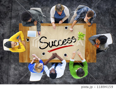 People in a Meeting and Single Word Success 11894159