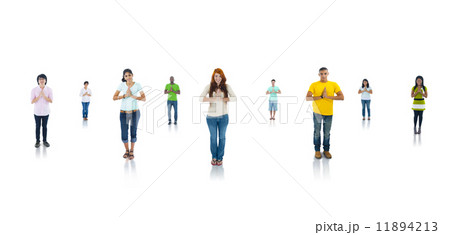 Group of young people praying 11894213