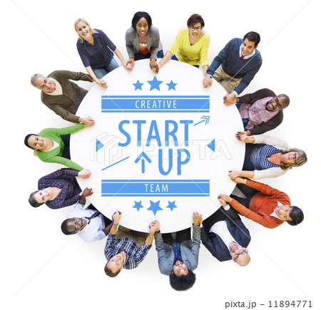 Aerial View of Multiethnic People with Startup Business Concept Aerial View of Multiethnic People with Startup Business Concept 11894771