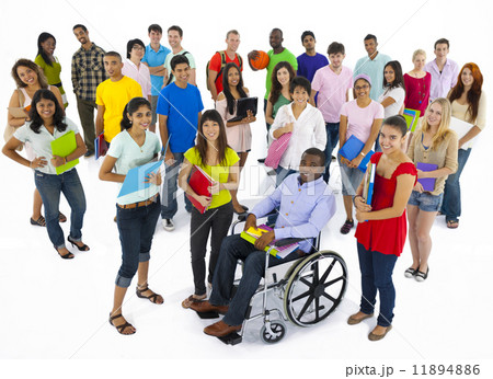 Large group of multi-ethnic young people Large group of multi-ethnic young people 11894886