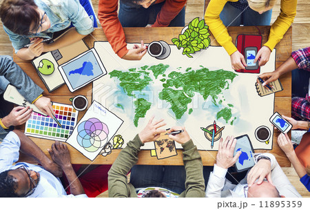 People with Global Concepts and Photo Illustrations People with Global Concepts and Photo Illustrations 11895359