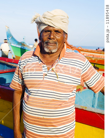 Indian Fisherman, Kerela, India Indian Fisherman, Kerela, India 11895438