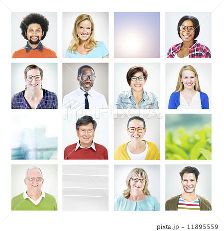 Portrait of Multiethnic Diverse World People 11895559