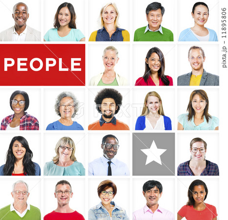 Portrait of Multiethnic Colorful Diverse People 11895806