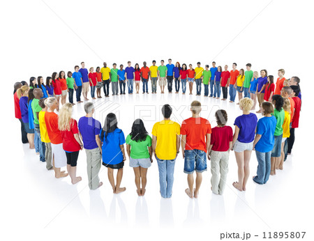 Colourful people in a circle 11895807