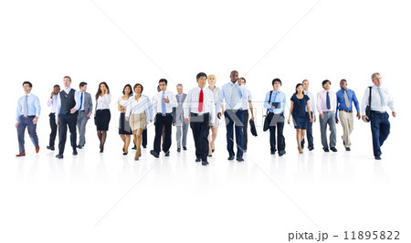 Large Group of Business People Walking 11895822