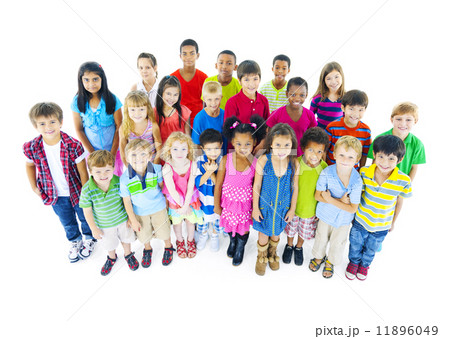 Multi-ethnic Chidrend in casual wear 11896049
