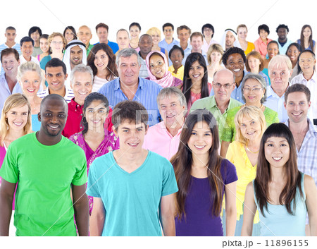 large multi-ethnic group of people 11896155
