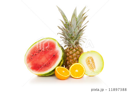 Tropical fruits isolated on white background Tropical fruits isolated on white background 11897388
