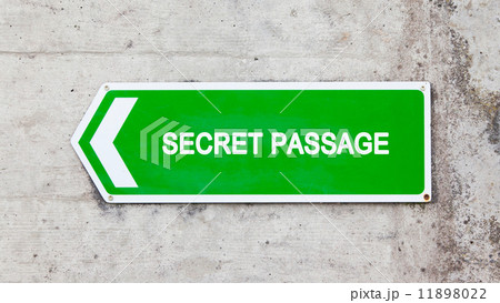 Green sign - Secret passage Green sign - Secret passage 11898022