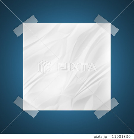 wrinkled note on blank wall 11901330