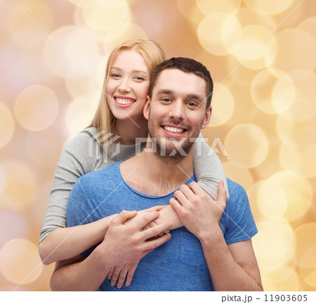 smiling couple hugging smiling couple hugging 11903605