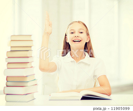 student girl studying at school 11905099