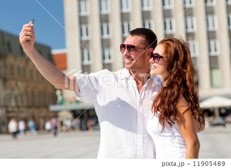 smiling couple in city smiling couple in city 11905489