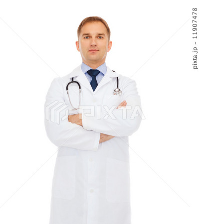 male doctor with stethoscope 11907478