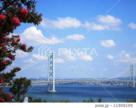 世界最長の明石海峡大橋 世界最長の明石海峡大橋 11908109