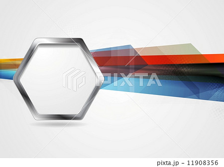 Hi-tech background with metal hexagon shape 11908356