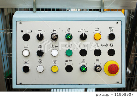 Close-up of control panel - buttons with icons 11908907