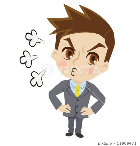 ふくれる二頭身ビジネスマン ふくれる二頭身ビジネスマン 11909471