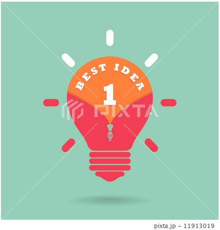 Creative light bulb Idea concept with  the best idea concept on 11913019