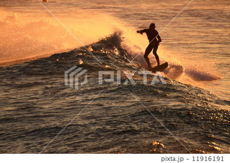 サーファー シルエット 11916191