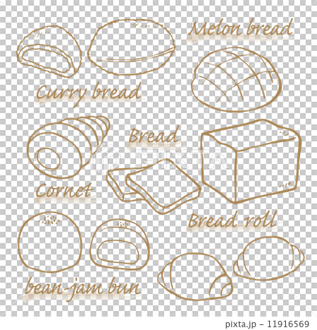 Pan bakery set C line drawing 11916569