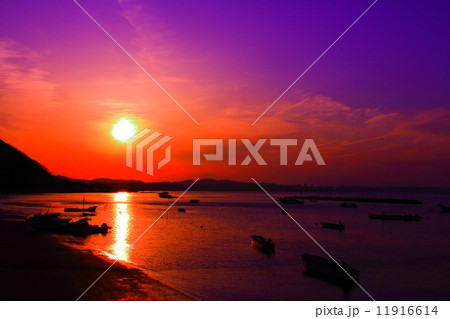 走水海岸の夕暮れ 走水海岸の夕暮れ 11916614