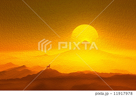 富士山と羊 11917978