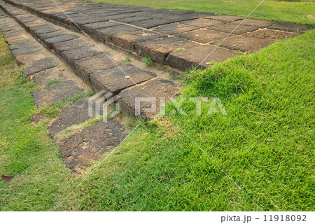 floor made of laterite stone floor made of laterite stone 11918092