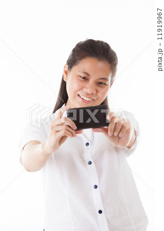 Asian woman using smartphone Asian woman using smartphone 11919967
