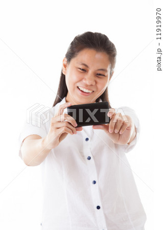 Asian woman using smartphone Asian woman using smartphone 11919970