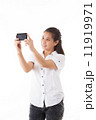Asian woman using smartphone 11919971