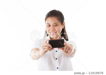 Asian woman using smartphone Asian woman using smartphone 11919976