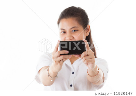 Asian woman using smart phone Asian woman using smart phone 11920147