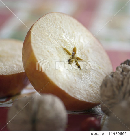Sliced apple with pips star centre Sliced apple with pips star centre 11920662