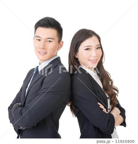 Confident young businessman and businesswoman 11920800