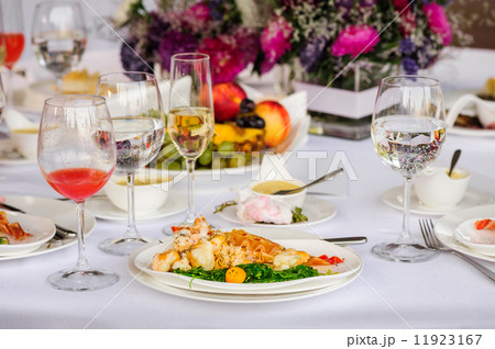 Prepared lobster on plate Prepared lobster on plate 11923167