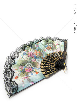 Chinese fan isolated on white background Chinese fan isolated on white background 11924295