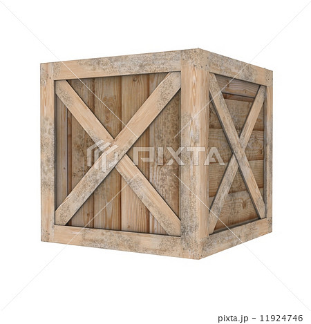 木箱のイラスト素材