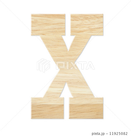 Letter X from wood board 11925082