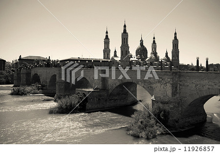 View of Zaragoza. Imitation of vintage image View of Zaragoza. Imitation of vintage image 11926857