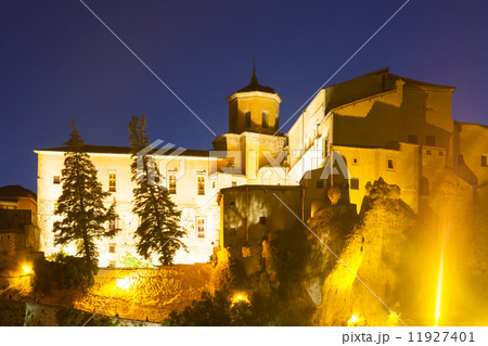 Night view of houses in Cuenca. Spain Night view of houses in Cuenca. Spain 11927401