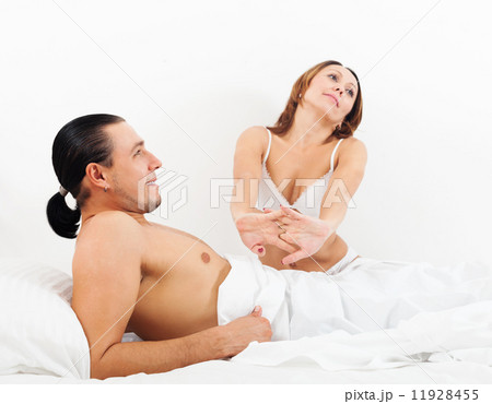 Loving couple awaking together 11928455